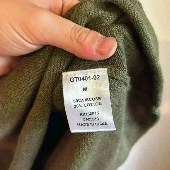 REVOLVE Stitches & Stripes Green V-‎ Sweater - Picture 5 of 5